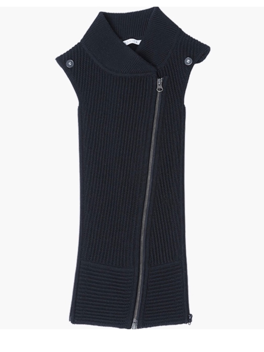 $250 Veronica Beard Ottoman Dickey Jacket insert Black Ribbed Wool Sz 00-14